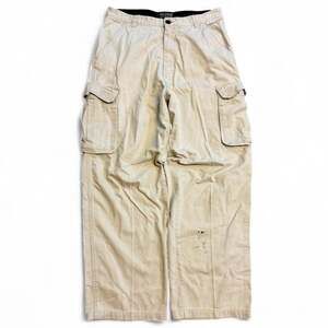 Plugg Worldwide Cargo Pants Size 34x32 Tan Y2K Utility Wide Leg